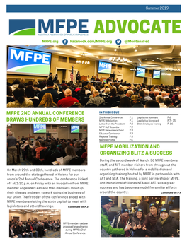 MFPE Advocate . Summer 2019