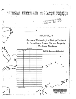 Survey of Meteorological Factors Pertinent to Reduction of Loss of Life and Property in Hurricane Situations DATE DUE