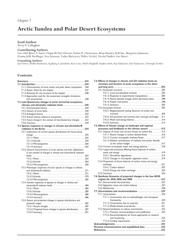 Arctic Tundra and Polar Desert Ecosystems