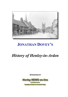 History of Henley-In-Arden