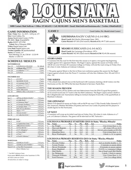 Ragin' Cajuns Men's Basketball