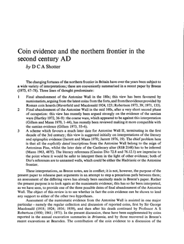COIN EVIDENCE and the NORTHERN FRONTIER in the SECOND CENTURY AD | 83 Bar Barelhils Wa L Y Legible (Robertson, Scot Keppid an T E 1975, 172)
