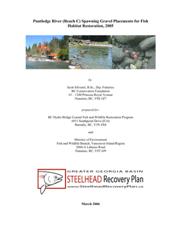Puntledge River (Reach C) Spawning Gravel Placements for Fish Habitat Restoration, 2005