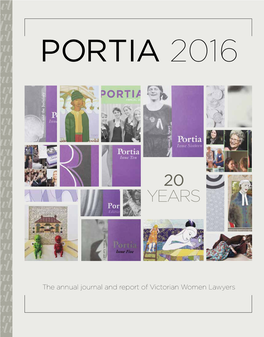 The Annual Journal and Report of Victorian Women Lawyers