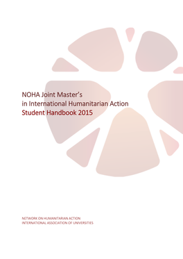 NOHA Master's Student Handbook 2015