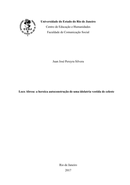 Universidade Do Estado Do Rio De Janeiro Centro De Educação E Humanidades Faculdade De Comunicação Social