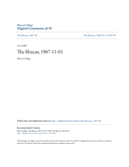 The Ithacan, 1967-11-03