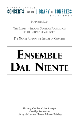 Programs at the Conclusion of the Concert