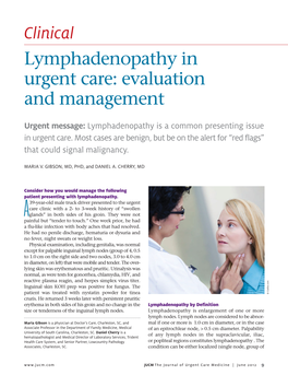 Clinical Lymphadenopathy in Urgent Care: Evaluation and Management