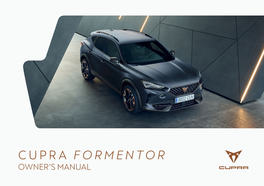 CUPRA Formentor Owner's Manual