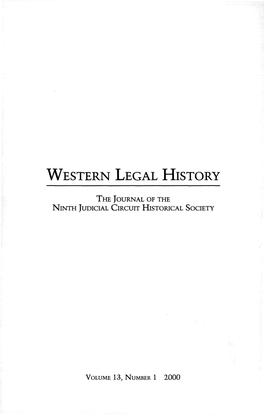 Western Legal History