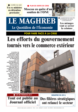 Les Efforts Du Gouvernement Tournés Vers Le Commerce Extérieur