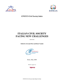 Italian Civil Society Facing New Challenges ……