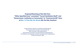 Proposed Rezoning of the Site from “Other Specified Uses” Annotated