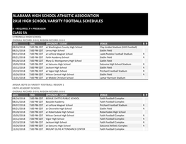 Mass Schedule Report