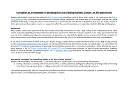 Corruption As a Parameter for Studying the Ease of Doing Business in India- an RTI-Based Study