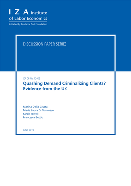 Quashing Demand Criminalizing Clients? Evidence from the UK