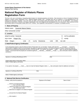 National Register of Historic Places Registration Form