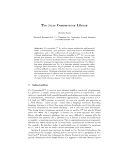 The Joins Concurrency Library