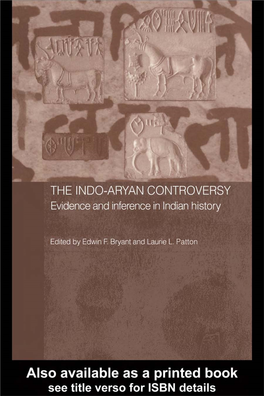 The Indo-Aryan Controversy: Evidence and Inference in Indian