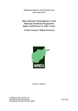 Does Women's Participation in the National Solidarity Programme