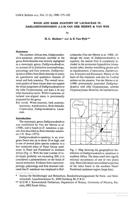 Downloaded from Brill.Com10/10/2021 08:50:27PM Via Free Access 174 IAWA Bulletin N.S., Vol