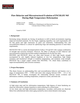 Flow Behavior and Microstructural Evolution of INCOLOY 945 During High Temperature Deformation