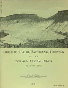 DOGAMI Short Paper 25, Petrography of the Rattlesnake Formation at The