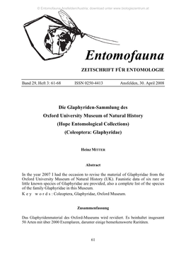 Entomofauna Ansfelden/Austria; Download Unter