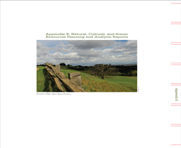 Appendix E: Natural, Cultural, and Scenic Resources Planning and Analysis Reports