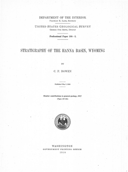 Stratigraphy of The. Hanna Basin, Wyoming