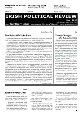 Irish Political Review, May 2013