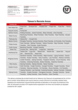 Taiwan's Remote Areas