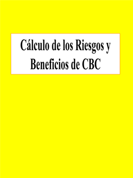 Cálculo De Los Riesgos Y Beneficios De