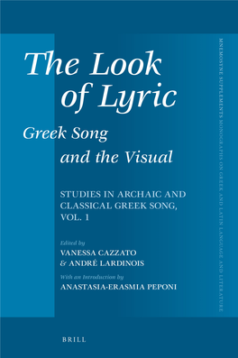 Lyric Vision: an Introduction 1 Anastasia-Erasmia Peponi