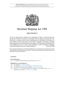 Merchant Shipping Act 1988