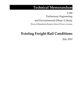 Existing Freight Rail Conditions