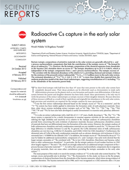 Radioactive Cs Capture in the Early Solar System