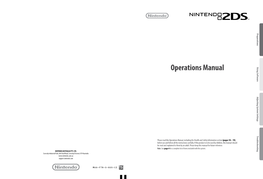 Nintendo 2DS Operations Manual X 1