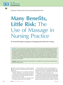 The Use of Massage in Nursing Practice