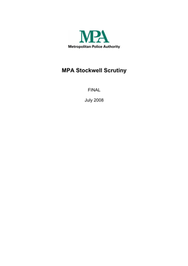 Stockwell Scrutiny Report