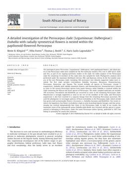 A Detailed Investigation of the Pterocarpus Clade