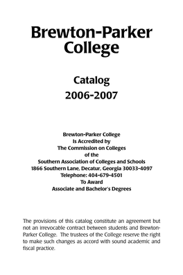 Brewton-Parker 2006