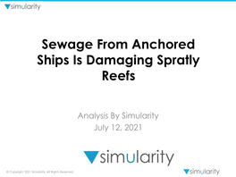 Sewage from Anchored Ships Is Damaging Spratly Reefs