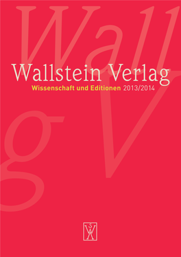 Wallstein Verlag Gmbh Geiststraße 11 D-37073 Göttingen