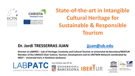 State-Of-The-Art in Intangible Cultural Heritage for Sustainable & Responsible Tourism