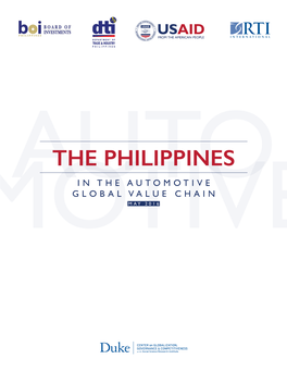 The Philippines in the Automotive Global Value Chain May 2016 the Philippines in the Automotive Global Value Chain