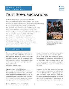 Dust Bowl Migrations