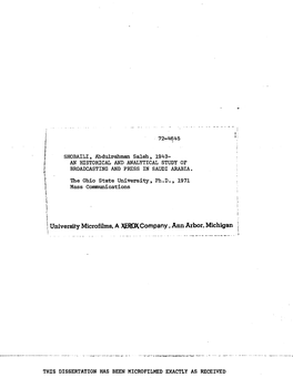 ! University Microfilms, a XEROX Company, Ann Arbor, Michigan