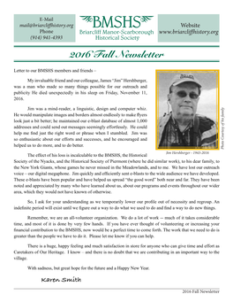 2016 Fall Newsletter